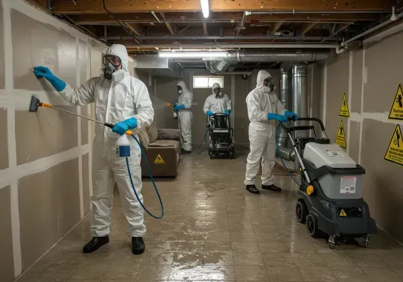 Basement Moisture Removal and Structural Drying process in Boles Acres, NM